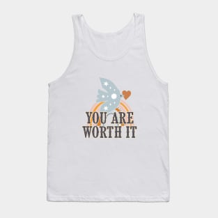 You are Worth It | Encouragement, Growth Mindset Tank Top